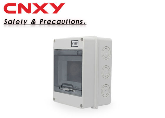 IP65 Abu-abu Listrik Fuse Box Surface Mounted Reserved Holes Tersedia